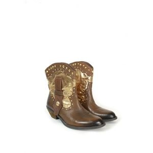 Vince Camuto brown and gold bootie size 6 1/2